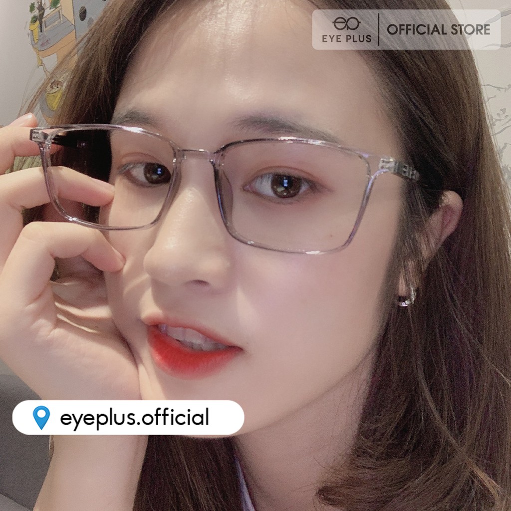 Gọng kính cận Eye Plus nam nữ vuông N240 siêu dẻo 2188
