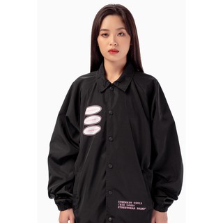 5theway® /oval/ coach jacket™ in black aka áo khoác dù đen