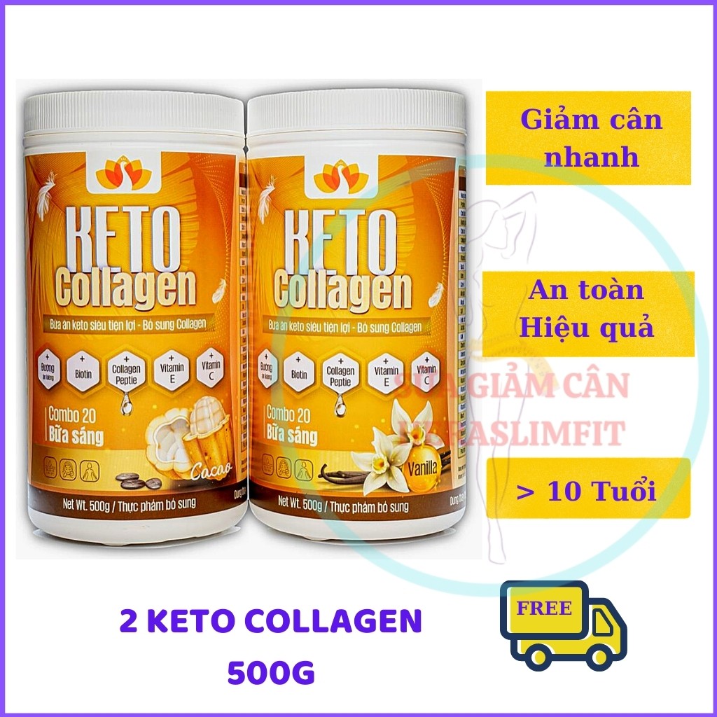 Giảm cân Keto Collagen KT02 – Bữa Ăn Siêu Tiện Lợi – Giảm Cân Nhanh – Giảm Cân An Toàn (02 Hộp 500GRAM) | BigBuy360 - bigbuy360.vn