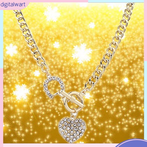 Dây Chuyền Mặt Trái Tim Đính Đá Thời Trang Cho Nữ