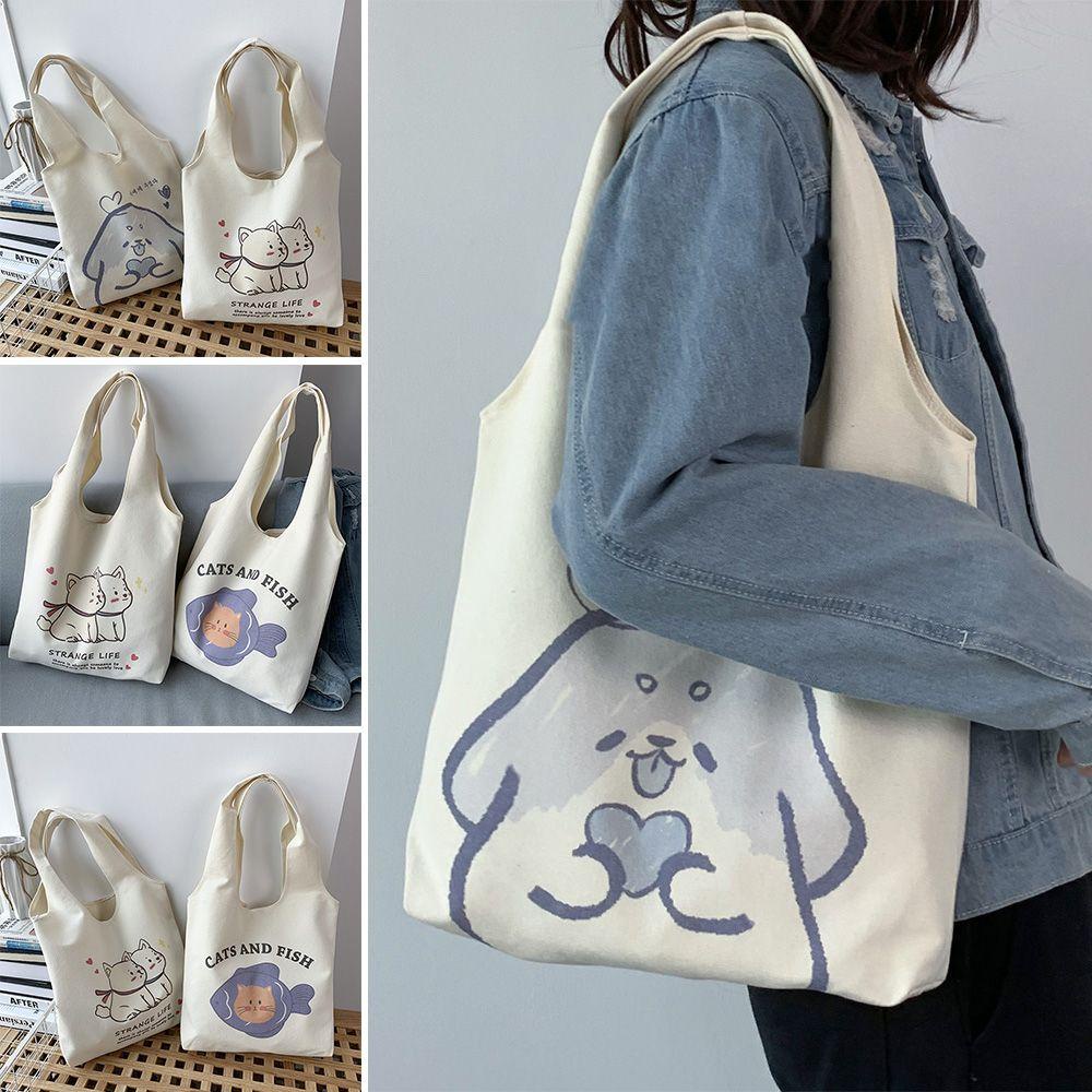 MIH Túi Xách Canvas Cỡ Lớn Thời Trang Cho Nữ