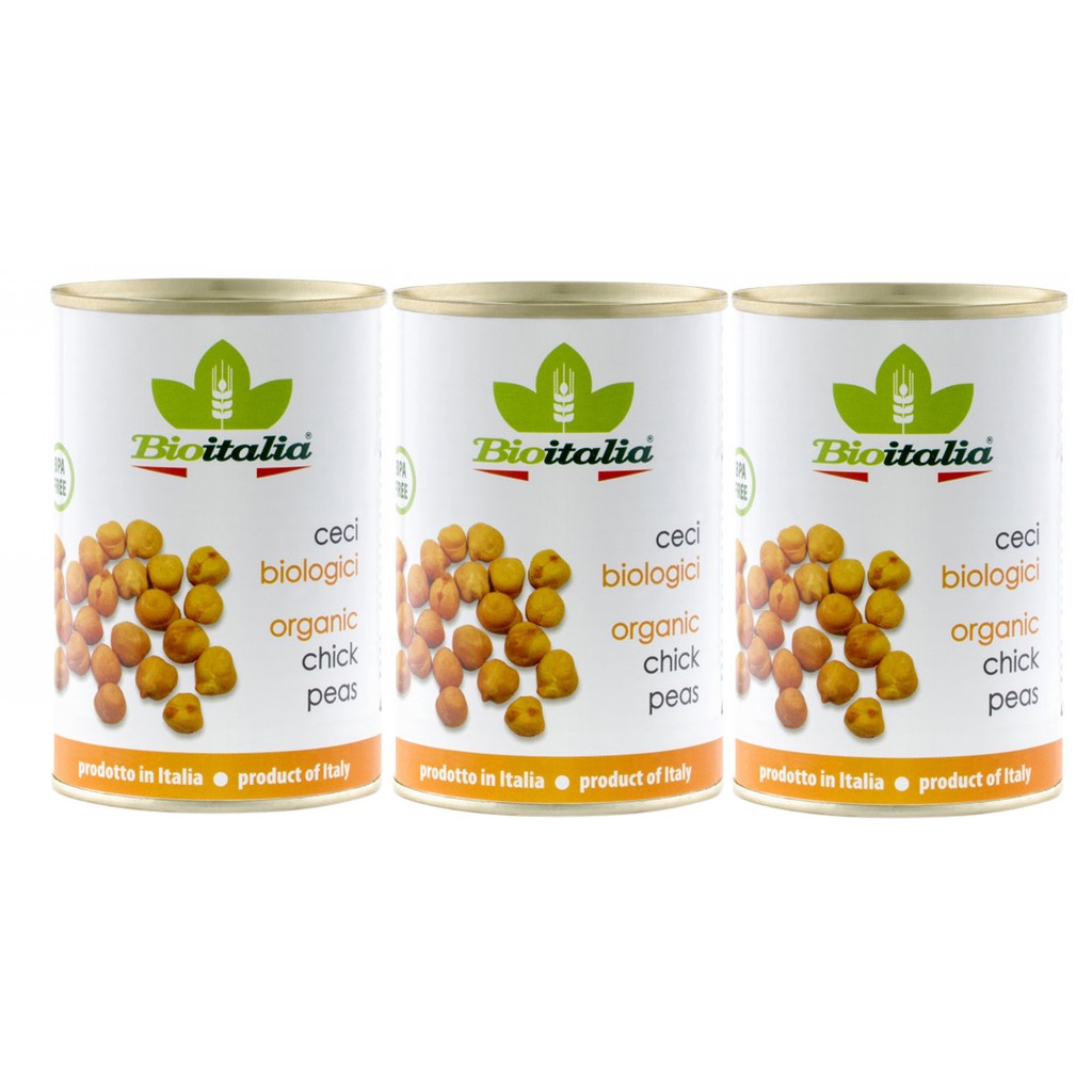 Đậu Gà Hữu Cơ BioItalia (400g) - Lốc 3 Hộp