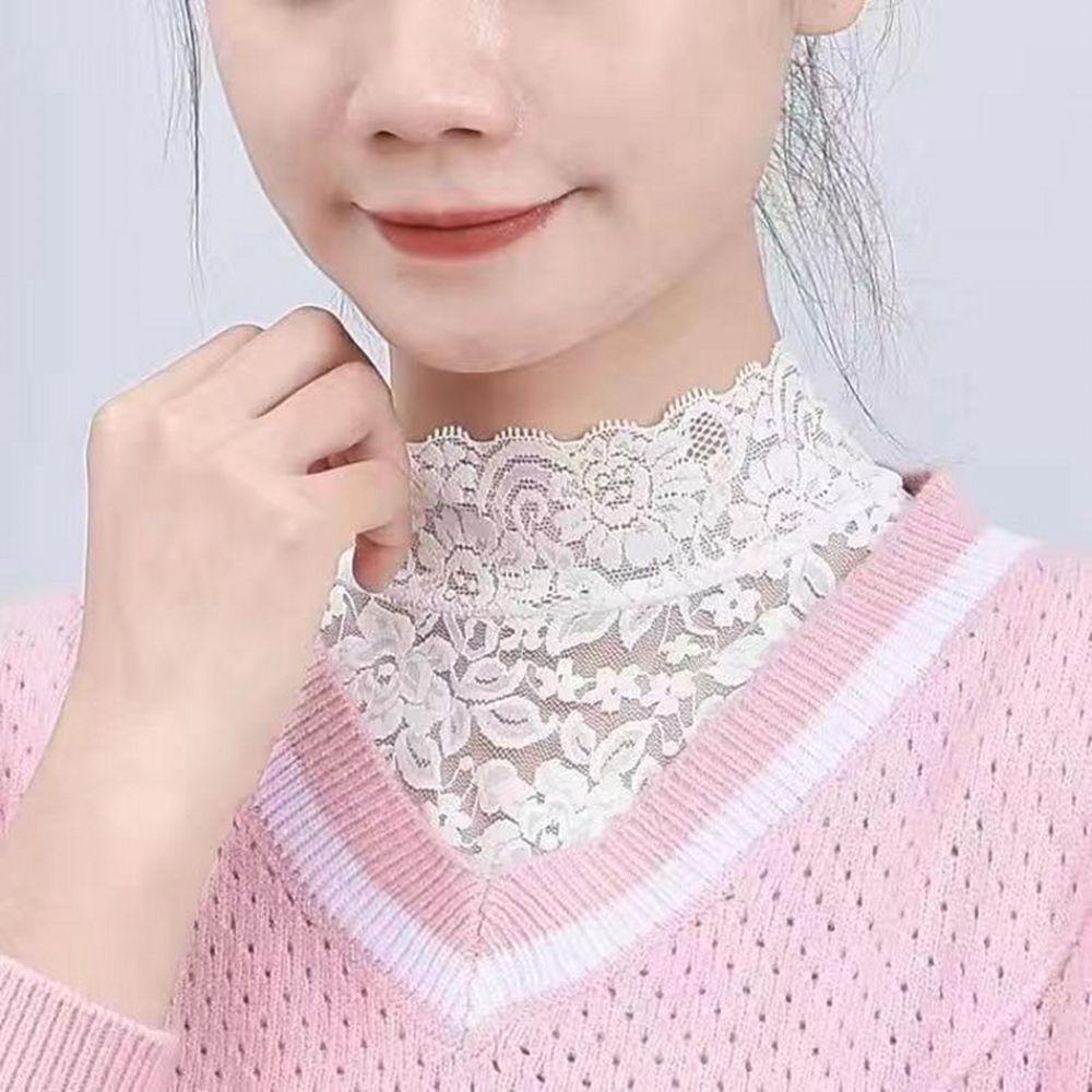 Cổ Áo Rời Sát Nách Giả Ren Hoa Trang Trí Có Thể Tháo Rời Cho Nữ