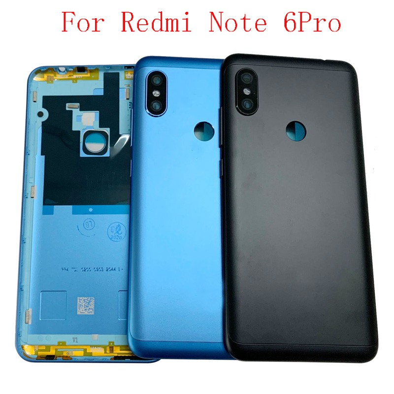 Lưng Nắp Đậy Pin Có Khung Bảo Vệ Ống Kính Thay Thế Chuyên Dụng Cho Xiaomi Redmi Note 5 Pro Note 6 Pro