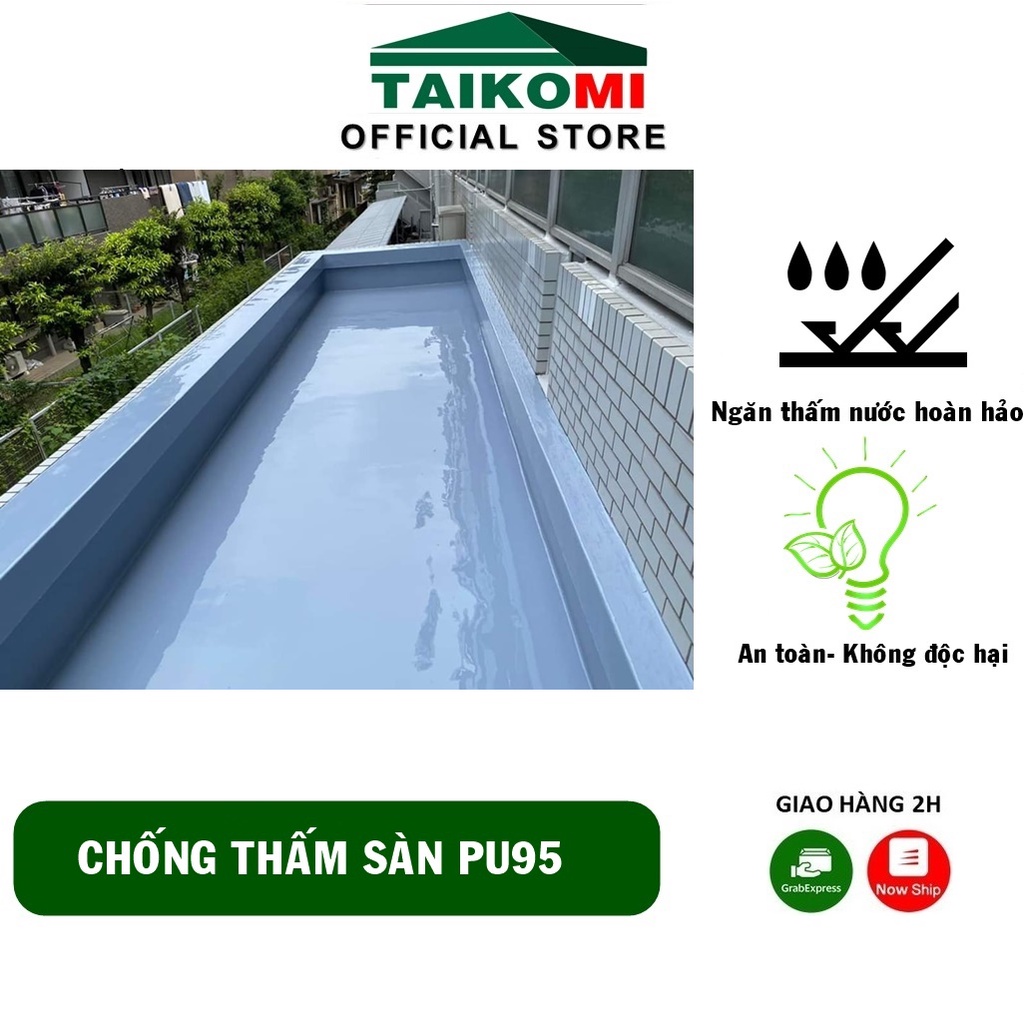 Keo Chống Thấm TK-PU95 Taikomi 1kg - Ngăn thấm nước cho bề mặt bê tông, xi măng cát. Phân Phối Chính Hãng