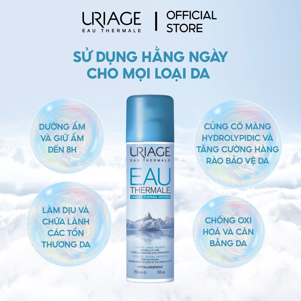 Xịt khoáng cấp ẩm URIAGE THERMAL WATER 150ml