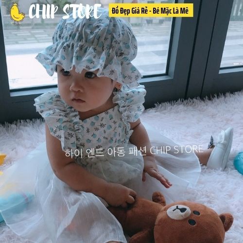 Body Váy Cho Bé Gái CHIP STORE Váy Cánh Tiên Dễ Thương Cho Bé Sơ Sinh - 1 Tuổi