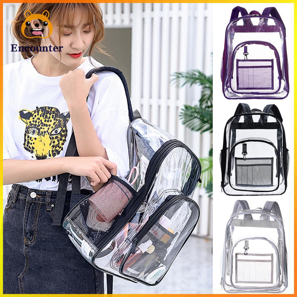 ○Encounter○ Waterproof PVC Transparent Women Backpack Home Organizer Large Storage Bags☆