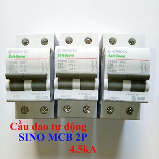 [SINO] Cầu Dao Tự Động MCB 2P (CB 2 Tép) 4.5kA PS45N