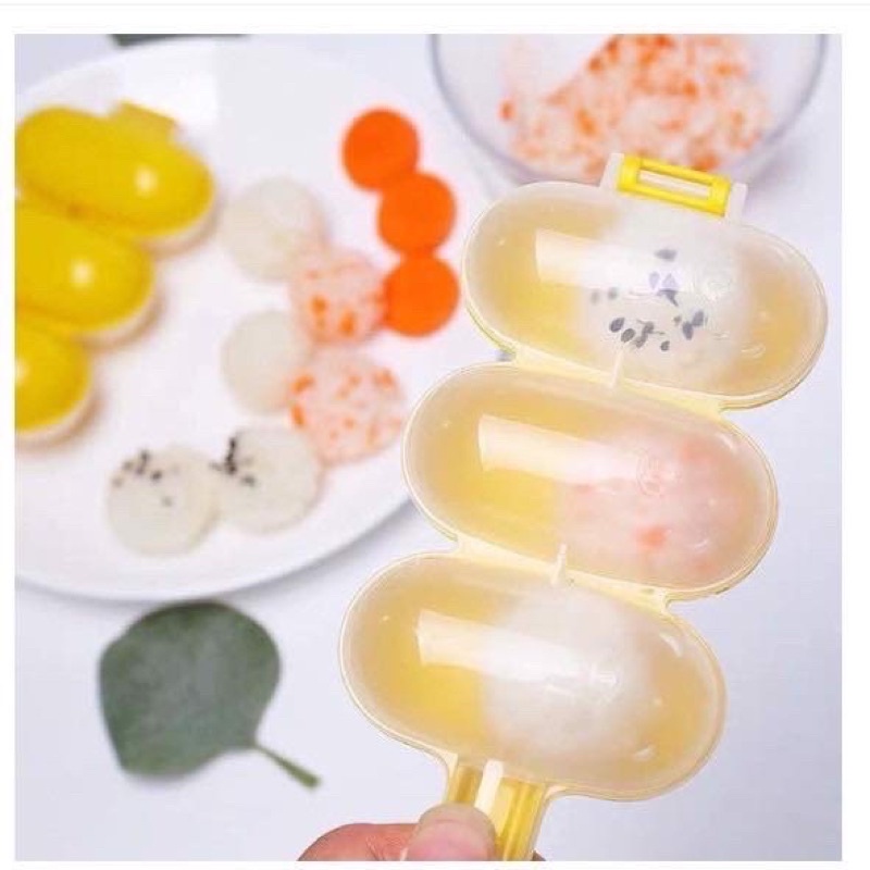 Khuôn lắc cơm kèm Thìa, lắc cơm tạo hình Bento