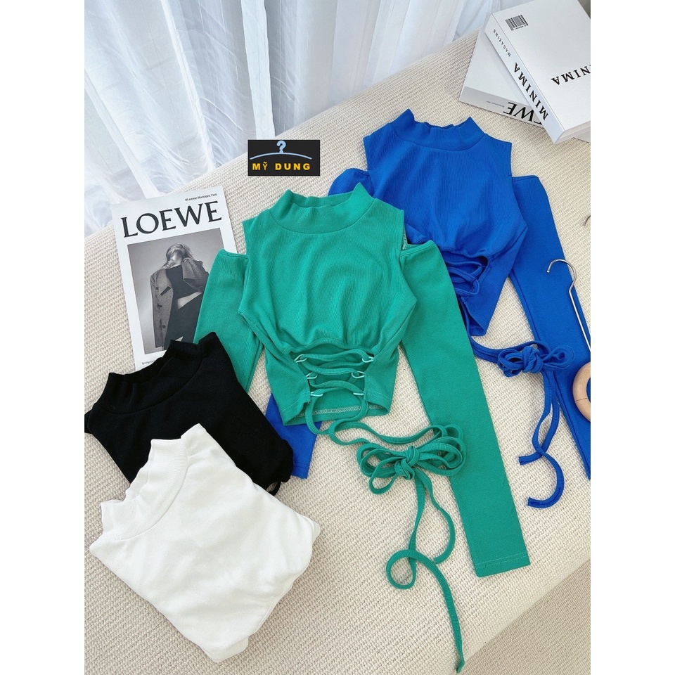 ÁO CORTOP ĐAN DÂY EO, KHOÉT VAI- GỢI CẢM, HÁCH DÁNG- PHỐI ĐỒ CỰC XINH-SIÊU HOT HÍT NHÉ CÁC NÀNG