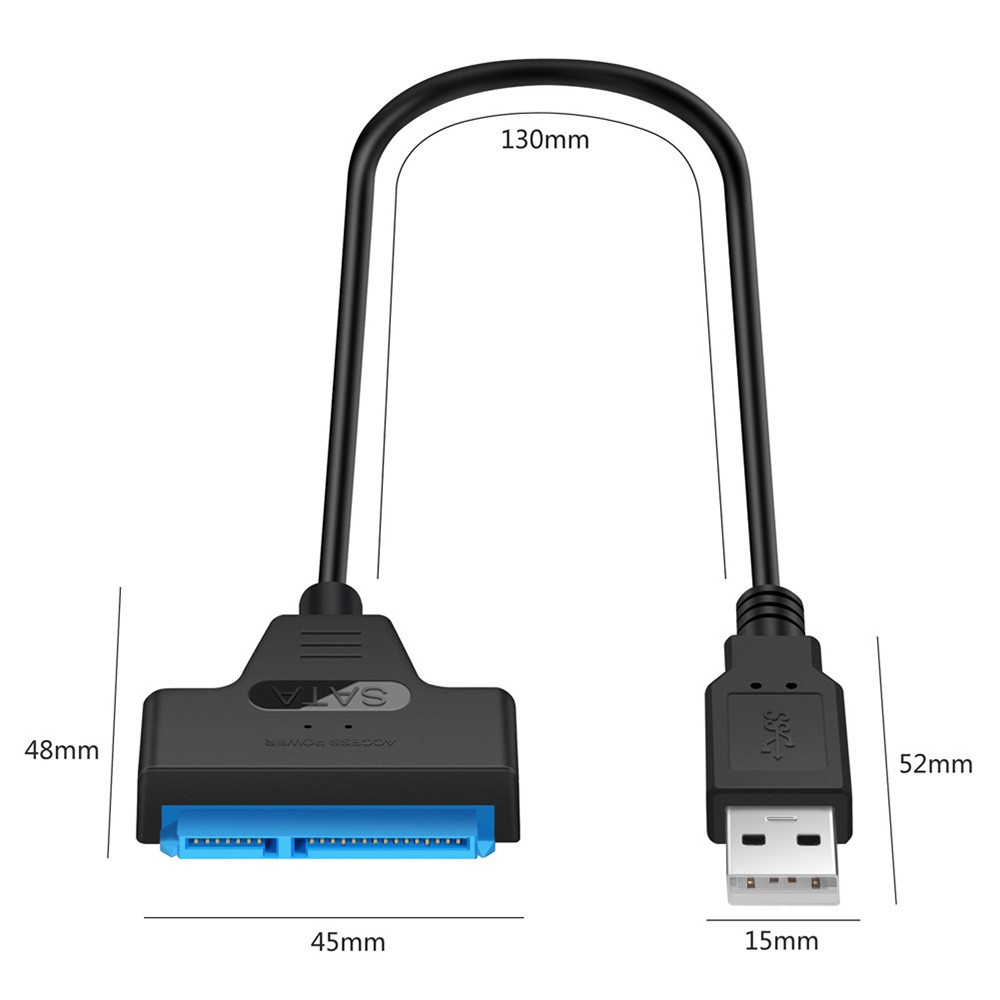 Cáp chuyển đổi SATA 3 sang USB 6Gbps cho ổ cứng SSD HDD 22Pin