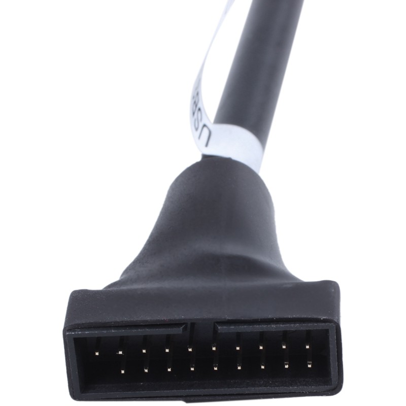 Black 2.0 9 Female to USB 3.0 20 Pin Male Cable Adapter Co