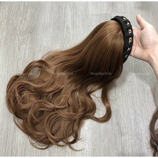 tóc giả nữa đầu băng đô mới