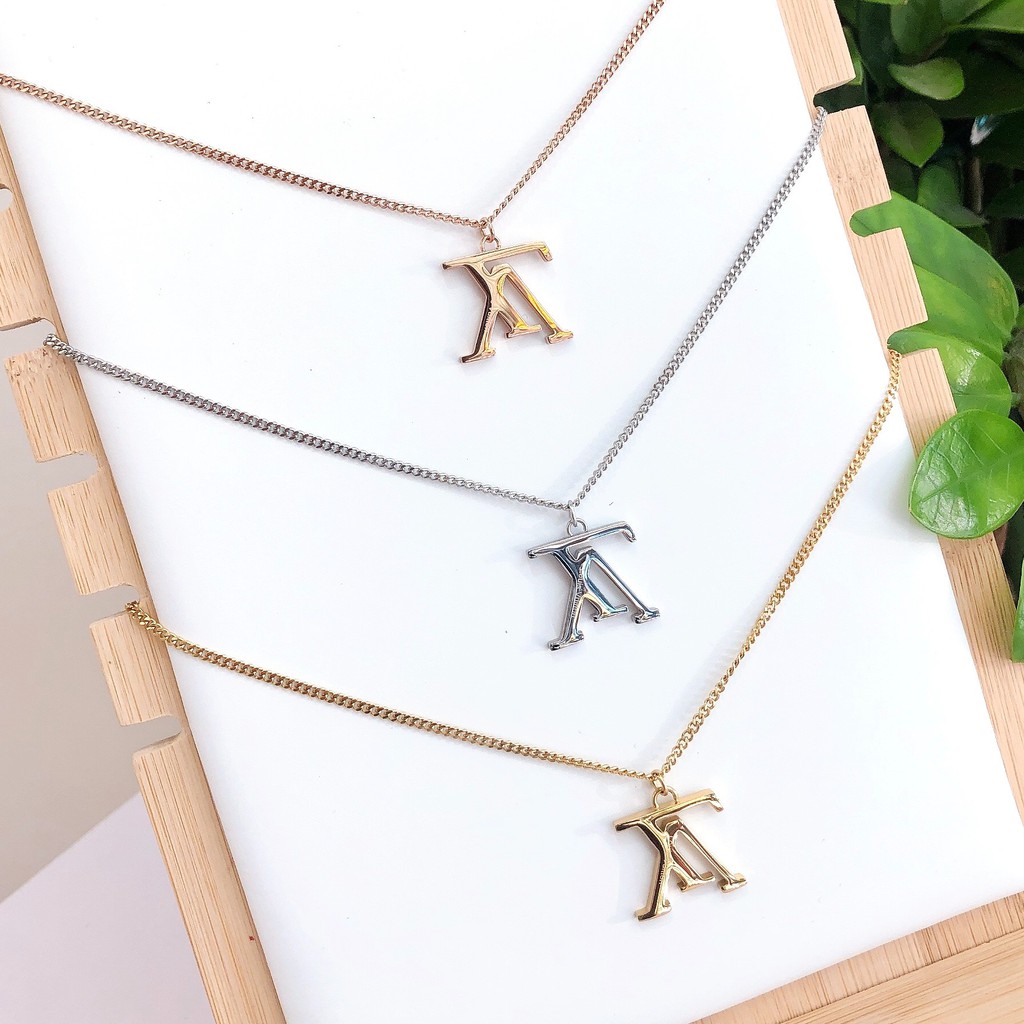 Dây Chuyền Nữ Titan Logo Lờ Vê Không Gỉ Thời Trang Cá Tính - Hình Ảnh Thật