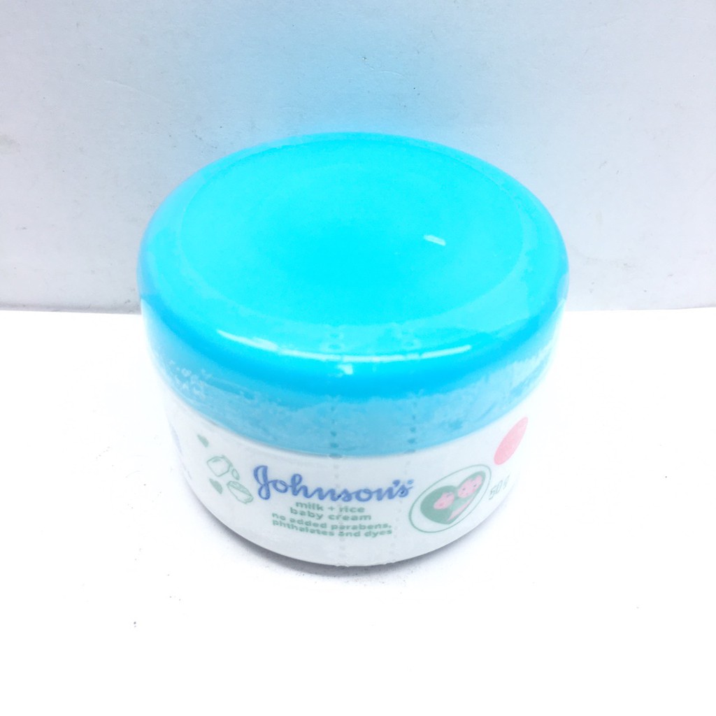 Kem Dưỡng Da Johnson's Baby Milk + Rice Cream - Hộp 50g