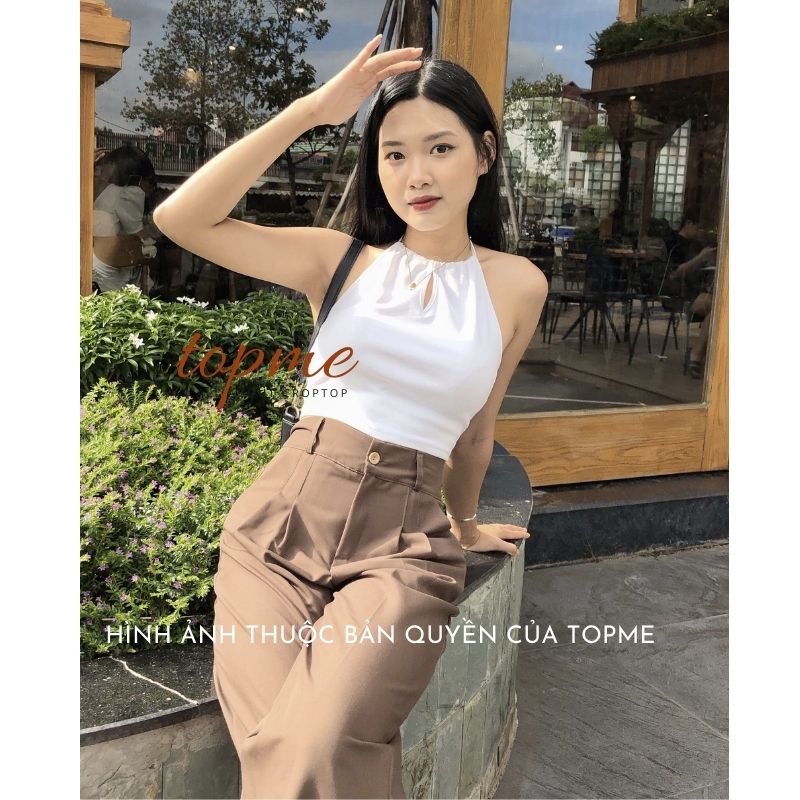 Áo Croptop Yếm, Áo Croptop Nữ Cổ Yếm Thun Mềm Co Dãn | TOPME CTCY02