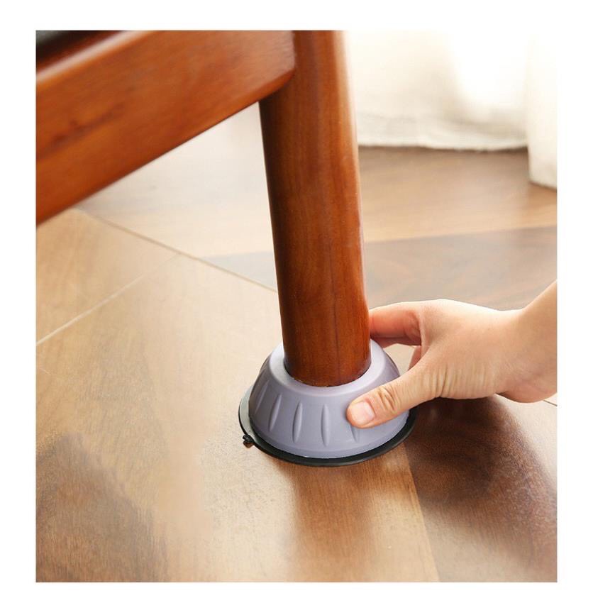 (Sỉ Toàn Quốc) Bộ 4 Miếng Cao Su Chống Rung Máy Giặt, Tủ Lạnh, Kê Bàn Ghế Chống Bụi Ẩm Mốc
