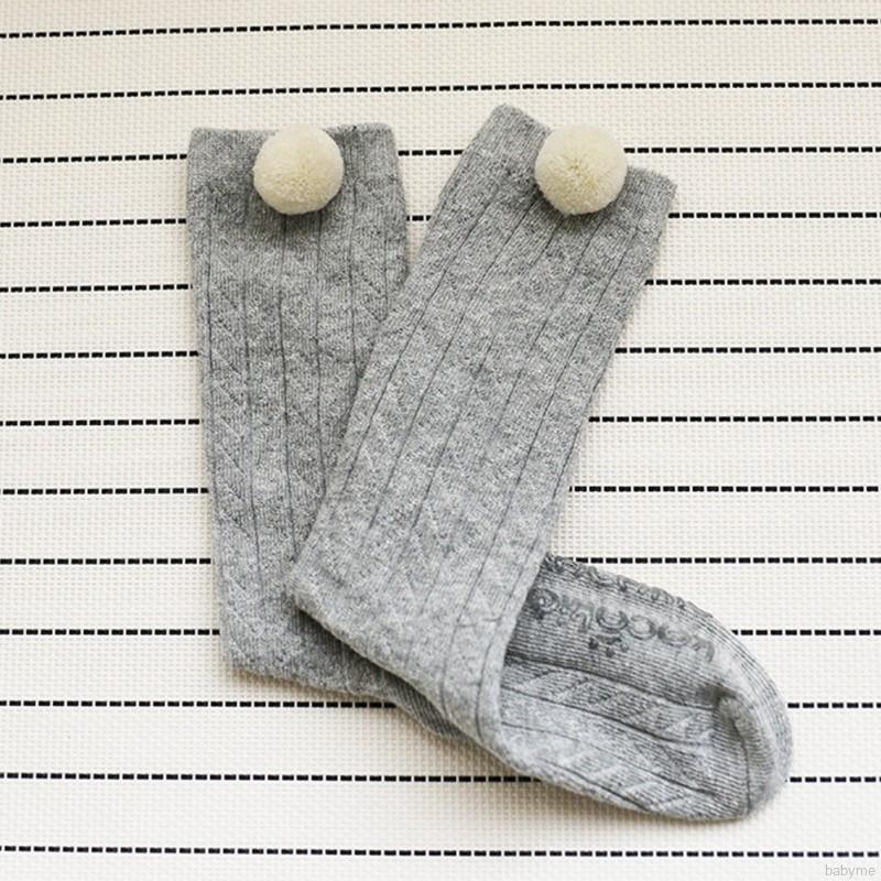 Vớ cotton màu trơn dễ thương mềm mại giữ ấm cho bé gái/bé trai