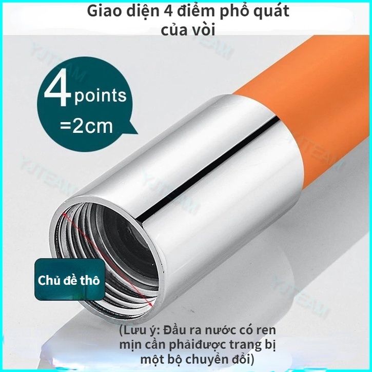 Ống nối dài vòi nước, đầu nối dài vòi nước rửa tay bát chén 20/30/50cm xoay 360/720 độ uốn cong tiện lợi