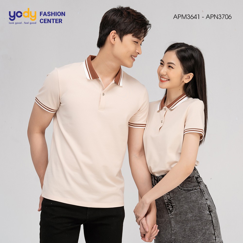 Áo polo nam YODY áo phông ngắn tay , thun có cổ  vải mềm mịn yody fashion APM3641