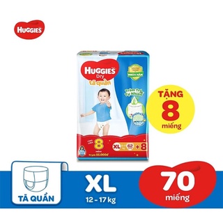 Tã Quần Huggies tràm trà Dry Gói Cực Đại XL60+8
