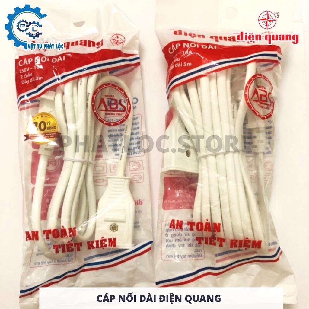 Cáp nối dài Điện Quang ĐQ EPF 2PN - Dây nối dài 2 mét, 5 mét