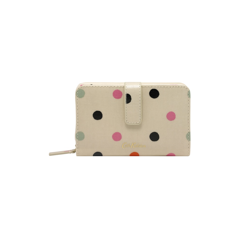 Cath Kidston - Ví cầm tay nữ/Folded Zip Wallet - Spot - Ecru -1049305