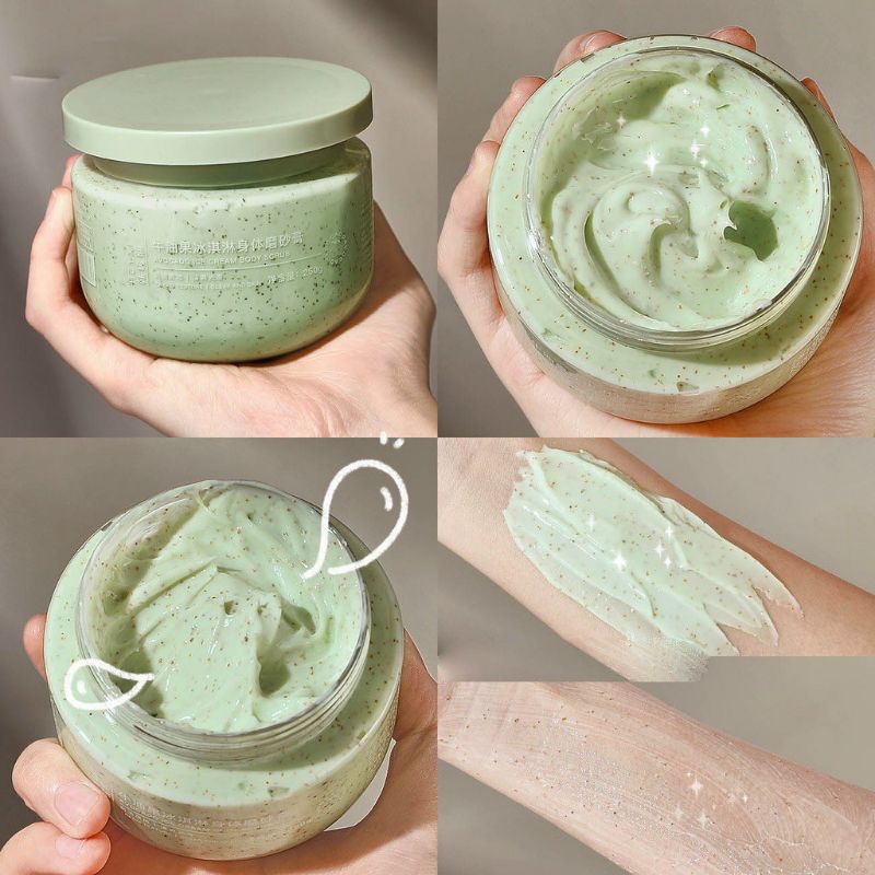 Tẩy Da Chết Toàn Thân Heyxi Bơ Avocado Ice Cream Body Scrub Moisturizing Nourishing 250G