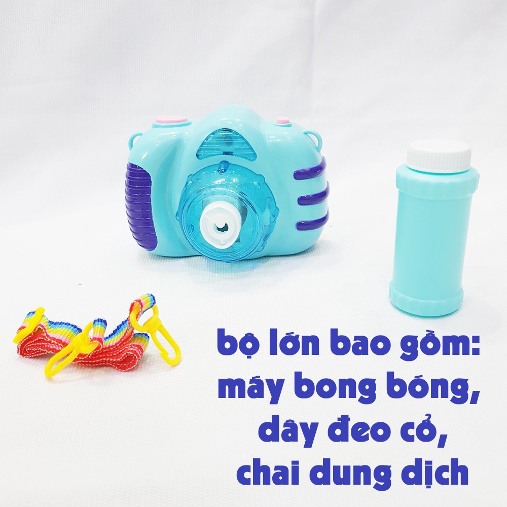 Đồ chơi thổi bong bóng hình máy chụp hình loại lớn dành cho bé, máy bắn bong bóng hình máy ảnh cho trẻ em