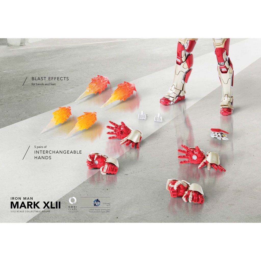 Mô hình Comicave Iron Man Mark 42 MK42 Die-Cast 1/12