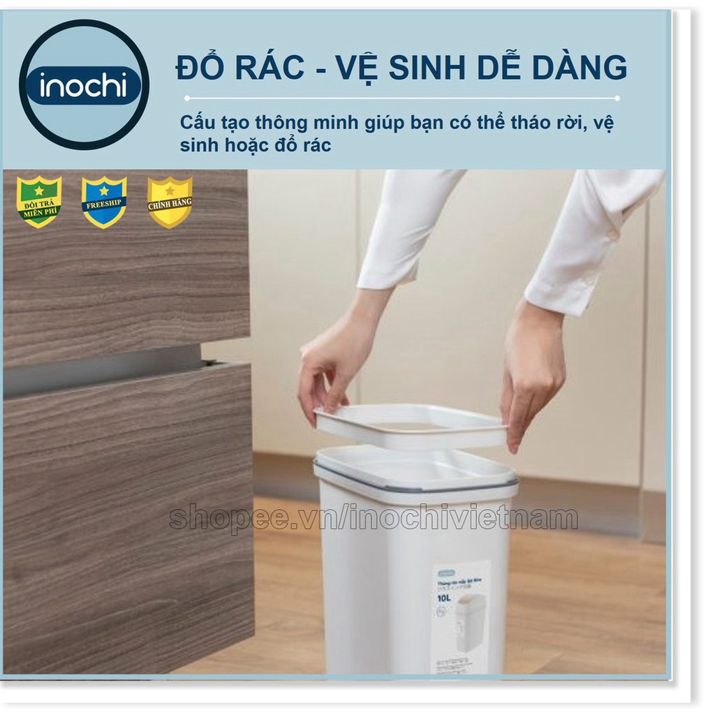 Thùng Rác mini ,Thông Minh Nhựa Nắp Lật Inochi 5/10/15 Lít Rất Đẹp Làm Sọt Rác THRNL10L