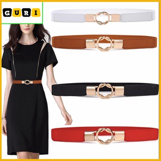 Thắt lưng nữ thời trang đẹp co dãn kiểu dáng sang trọng, Dây nịt nữ Hàn Quốc thời trang cao cấp GURI mã  ROUND TL01