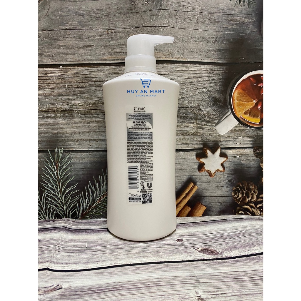Dầu gội Clear sạch gàu thảo dược hương Táo lên men 630g