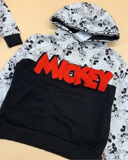 Áo nỉ thêu chữ mickey