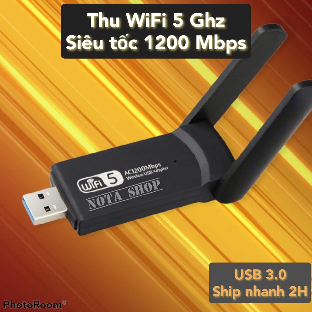 [Có sẵn] Nâng cấp WiFi 5G dễ dàng với USB WIFI 600Mbps cho máy bàn PC và laptop, card mạng usb hai băng tầng 2.4 / 5GHz