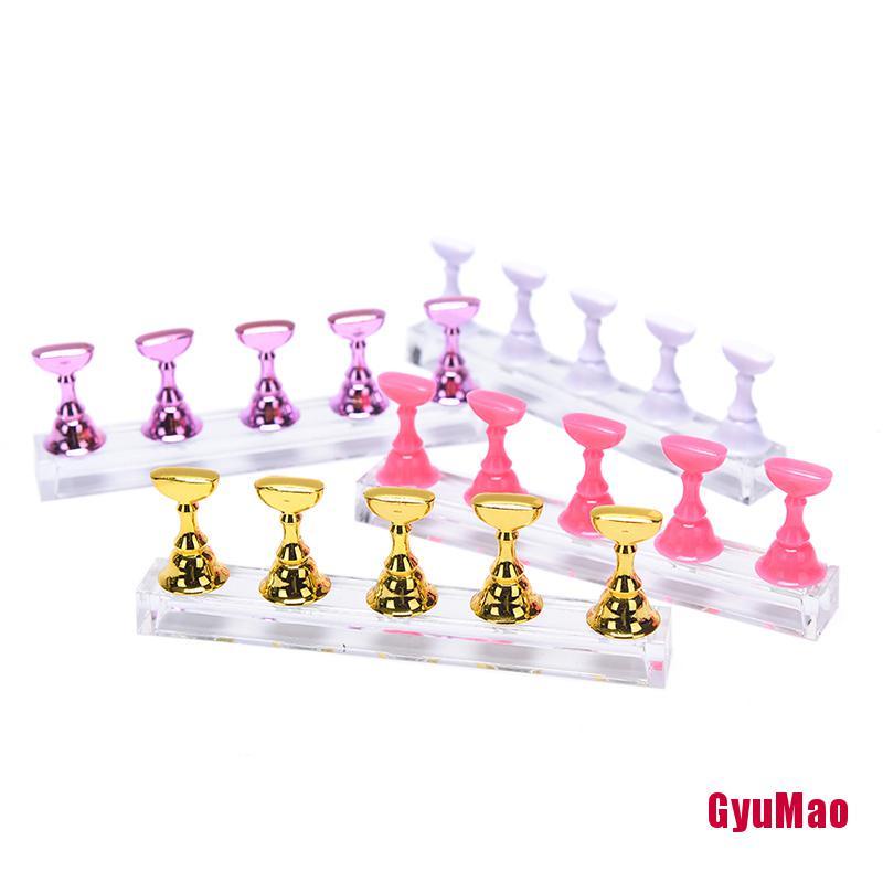 1 Bộ Giá Đỡ Trưng Bày Móng Tay Giả Bằng Acrylic Trong Suốt
