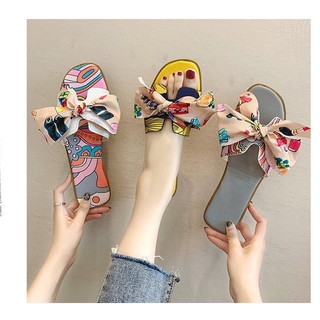 Dép nữ phối nơ thời trang xinh xắn 0968