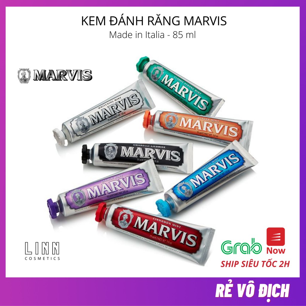 Kem đánh trắng răng cao cấp Marvis 85ml - Italia