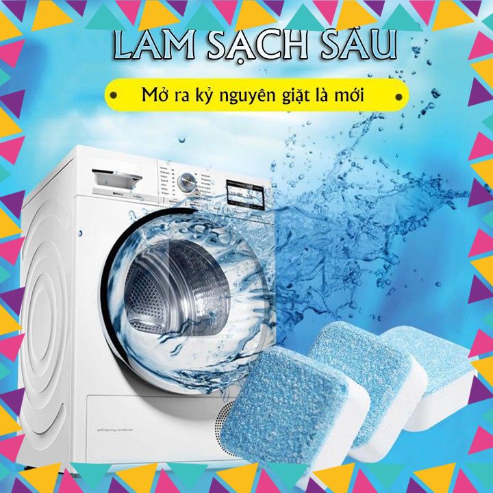 Viên Tẩy Máy Giặt Vệ Sinh Lồng Giặt Diệt Khuẩn Hiệu Quả
