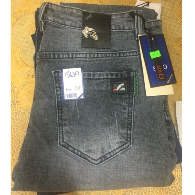 Quần jeans nam cao cấp size 32-36 màu xám bạc