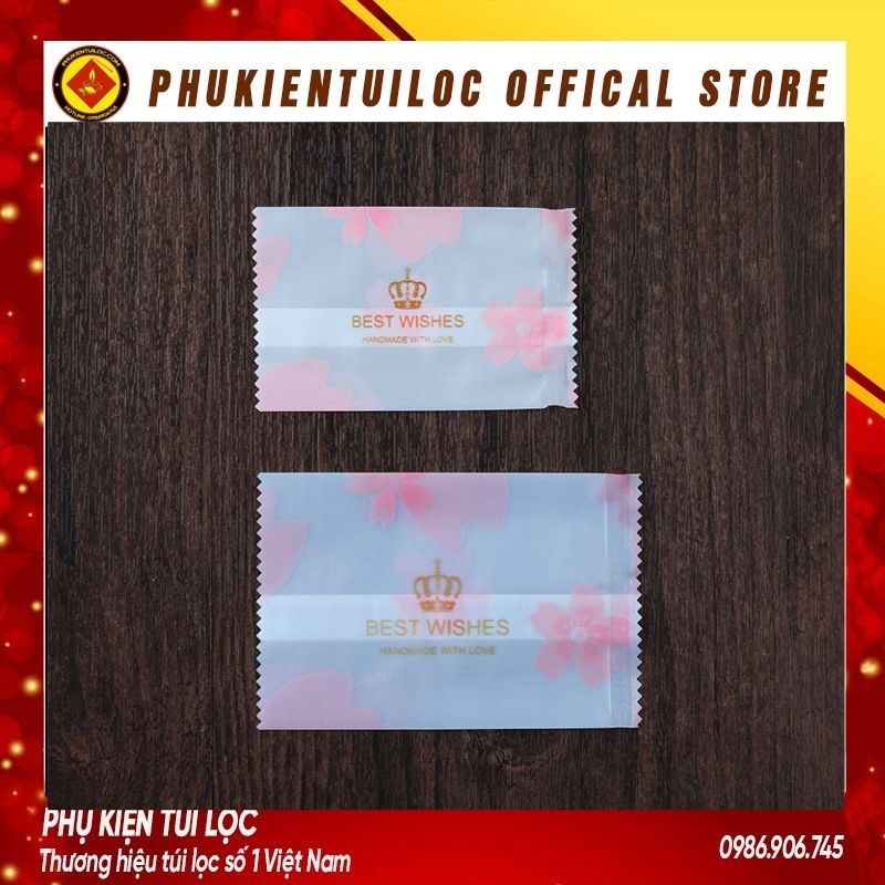 Túi đựng bánh cookie/ bánh quy/ trà hoa 7*10cm các mẫu- Phukientuiloc.com