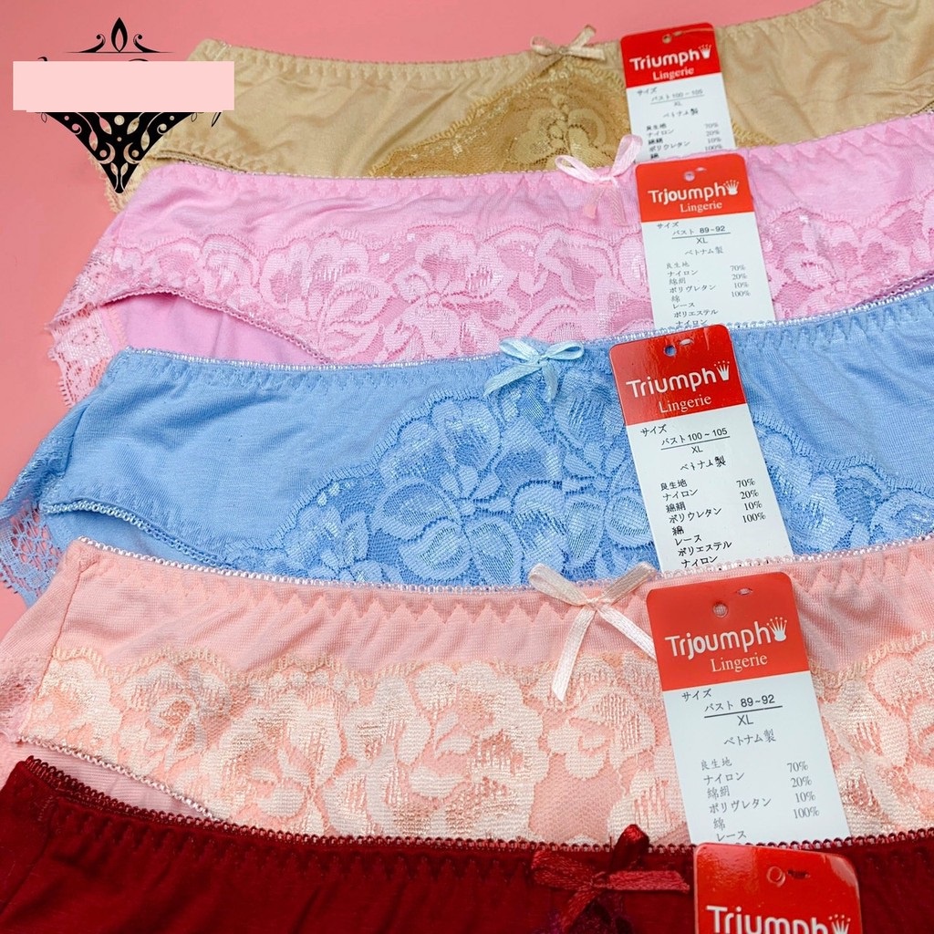 Quần lót nữ cotton phối ren co dãn nhiều mát mịn Bộ 10, Quần chíp sexy cao cấp việt nam 116 - UStyles