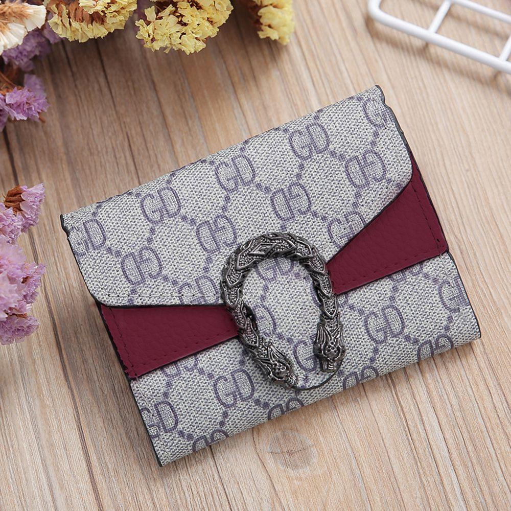 Ví Ngắn Bằng Da PU Cỡ Lớn Đa Năng Phong Cách Retro Thời Trang Cho Nữ
