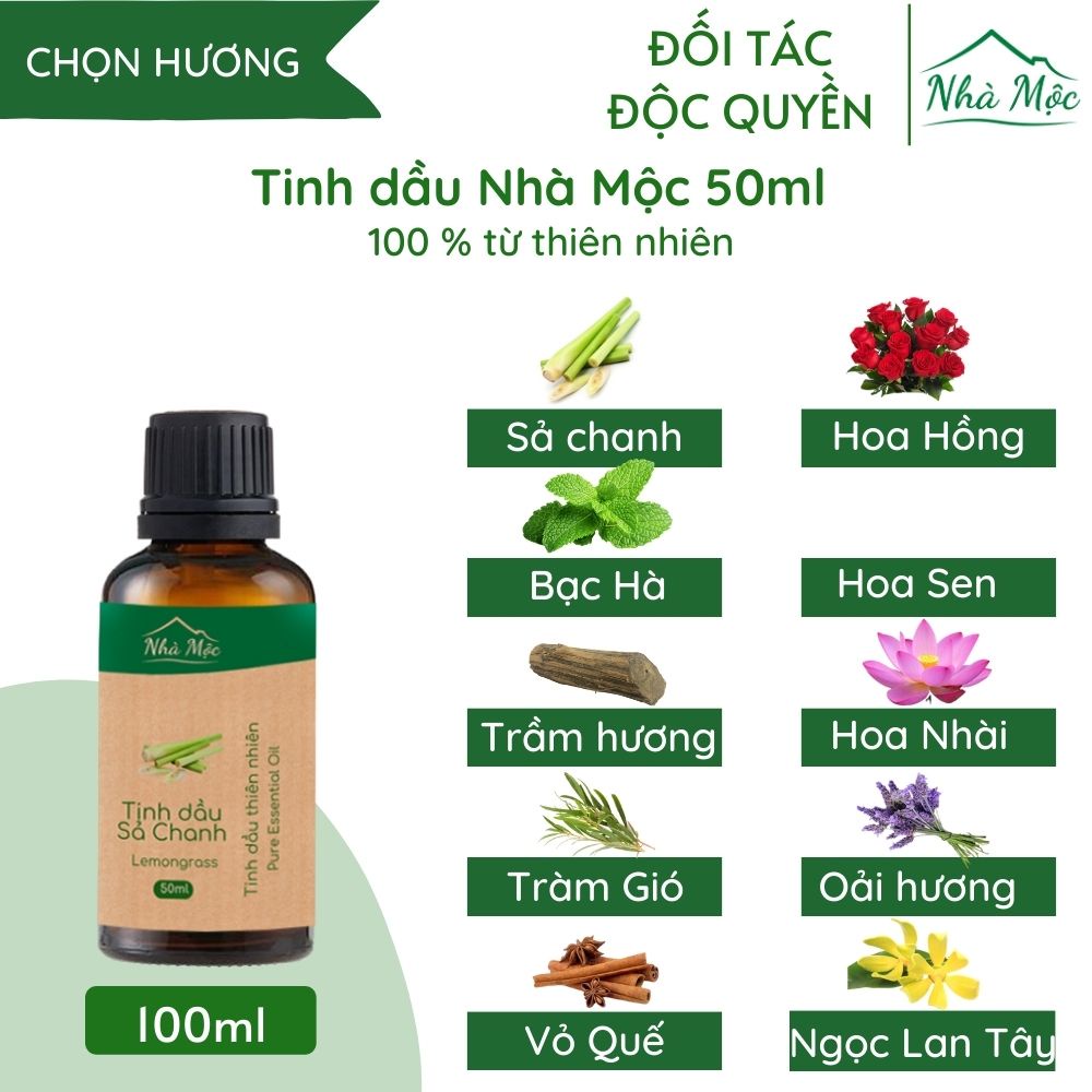 Tinh dầu nguyên chất, Tinh dầu sả nguyên chất tự nhiên MILOHOUE lọ 10ml