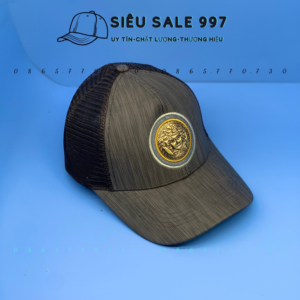 NÓN KẾT HỌA TIẾT VÂN GỖ DA LOGO VÊ SA XÌ THỜI TRANG CAO CẤP FORM ĐẸP