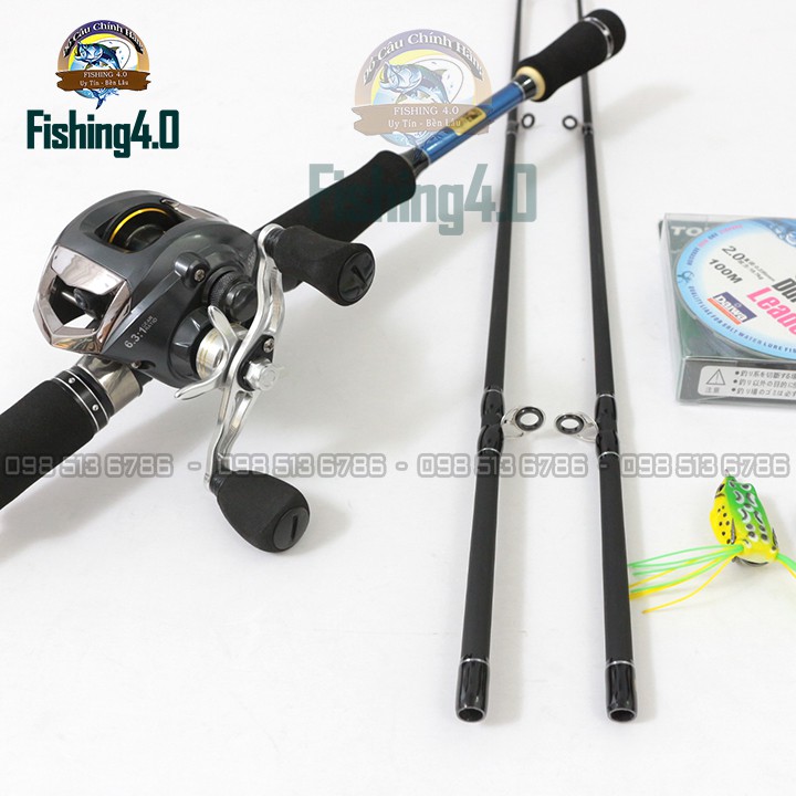 Bộ Cần Câu Lure shimano 2 ngọn kèm máy ngang Yolo CT150 kèm Quà Tặng [Fising4.0][Bộ 58D]