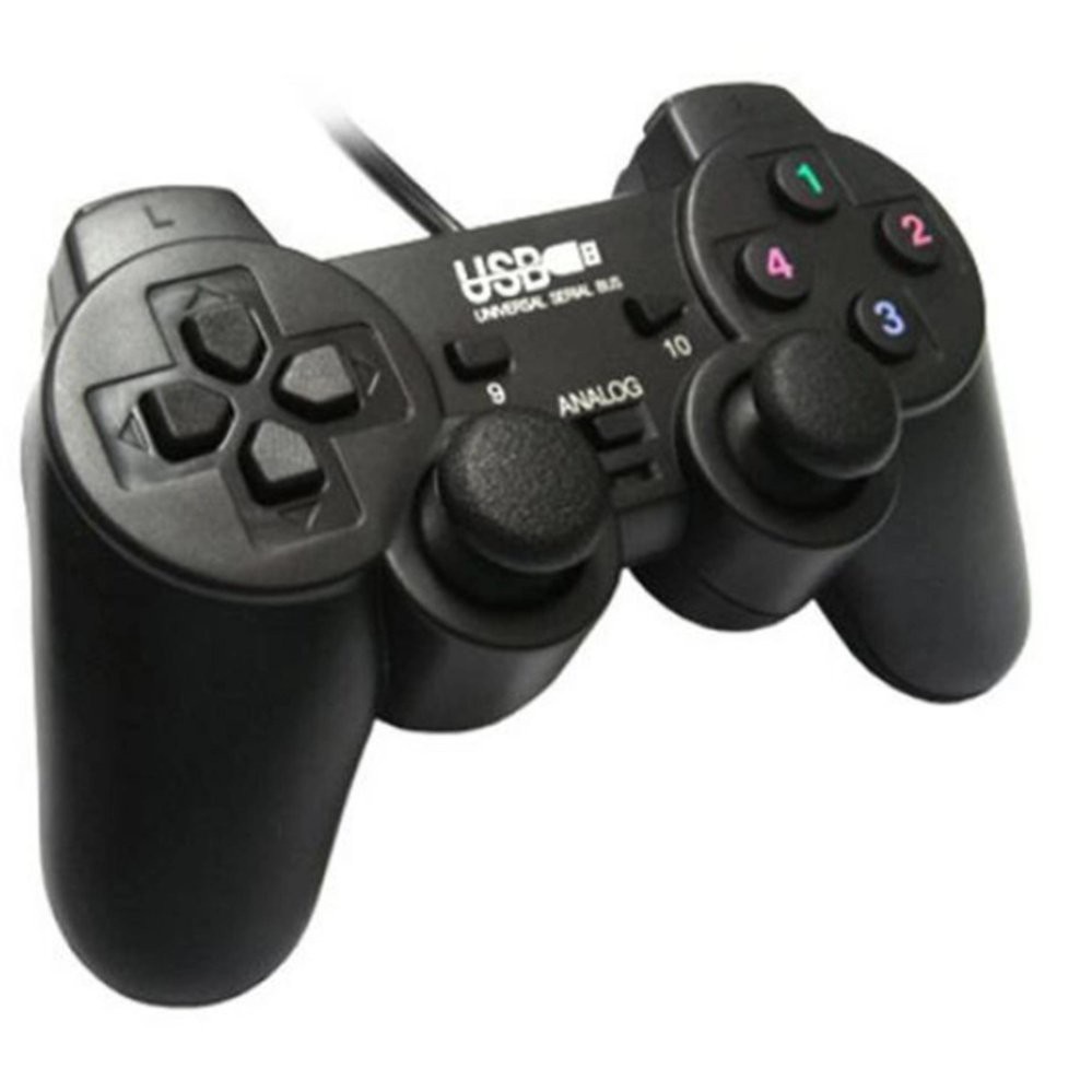 (Hàng xịn) Tay cầm chơi game PS2, PS3, PS4 có dây chế độ rung, dây kết nối USB cho PC / Laptop -dc2538