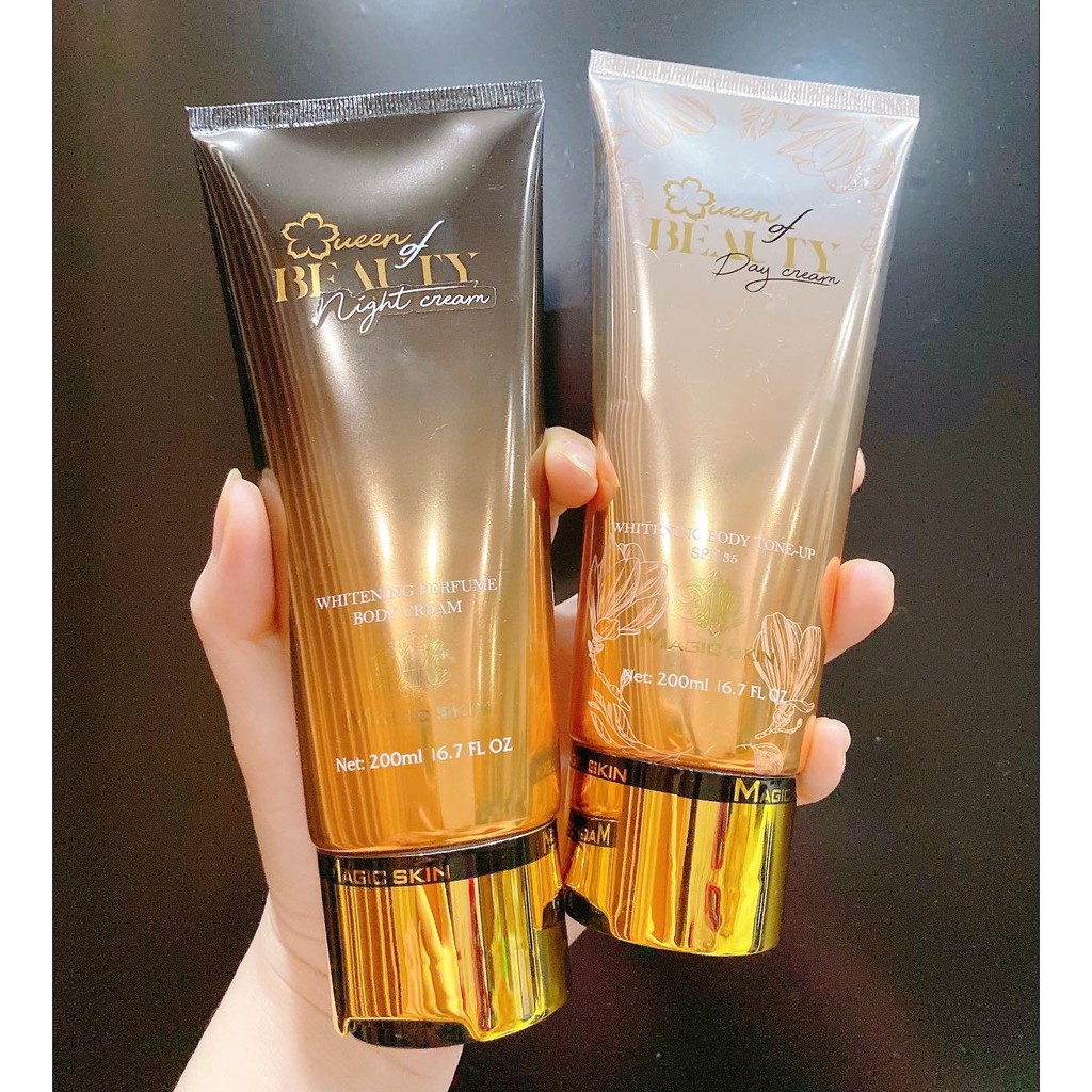 SET BODY Magic Skin 2 sản phẩm 👍  DƯỠNG TRẮNG TOÀN THÂN 💖 Kem body ngày đêm