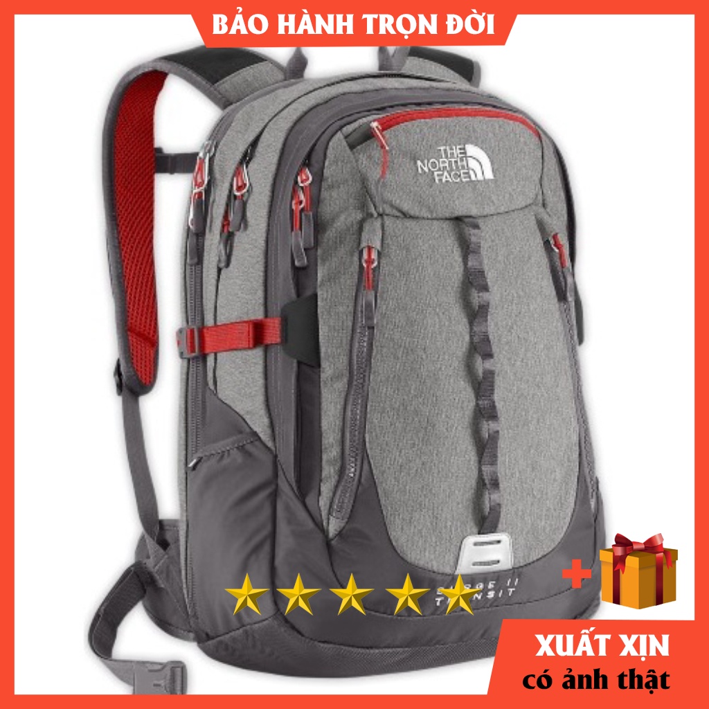 Balo nam The North Face Surge 2 transit -balo du lịch tnfCHỐNG SỐC- Đựng laptop 15, 16 inch Dây đeo trợ lực